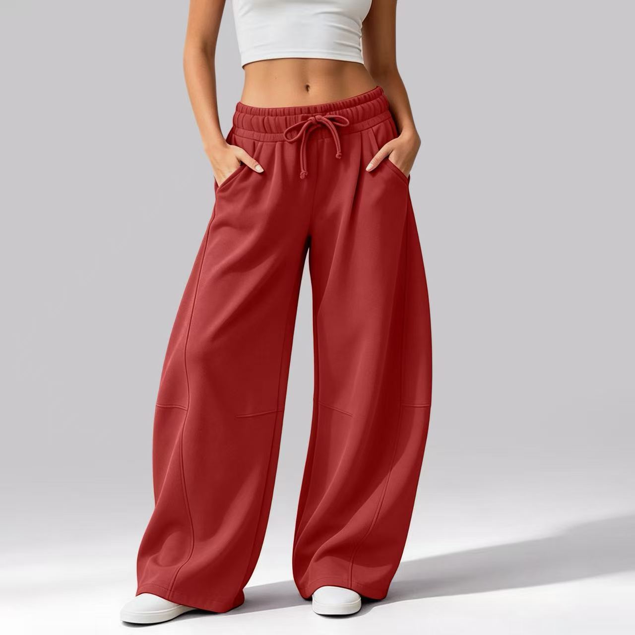Fleece-Lined Wide-Leg Sweatpants, picture 3 of 11