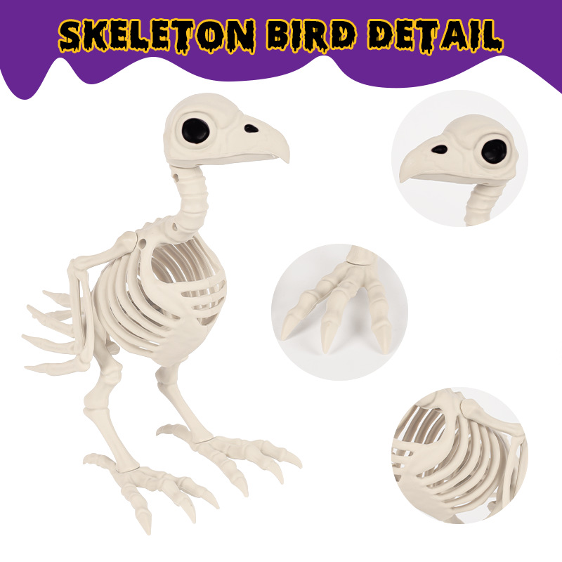 Halloween Simulation Animal Skeleton Bird Party Festival