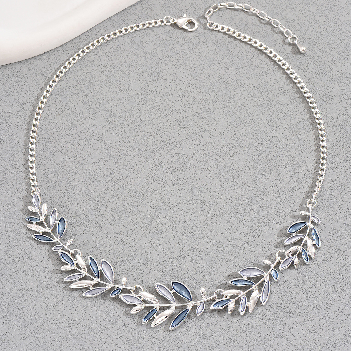 Leaf Pendant Long Chain Necklace, picture 2 of 4