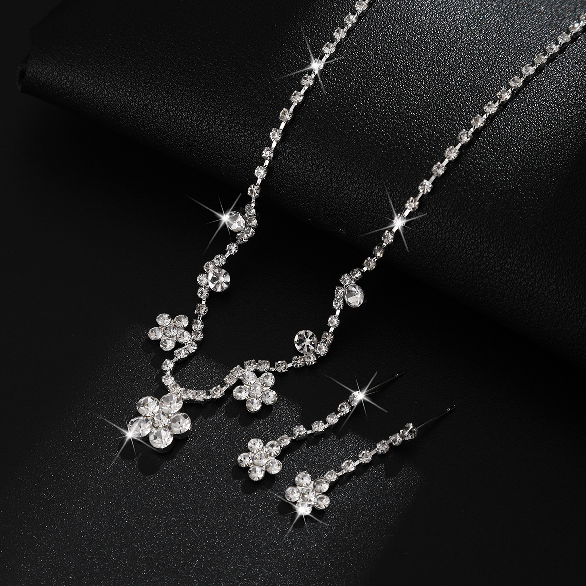Rhinestone Necklace and Earrings Set, picture 4 of 4