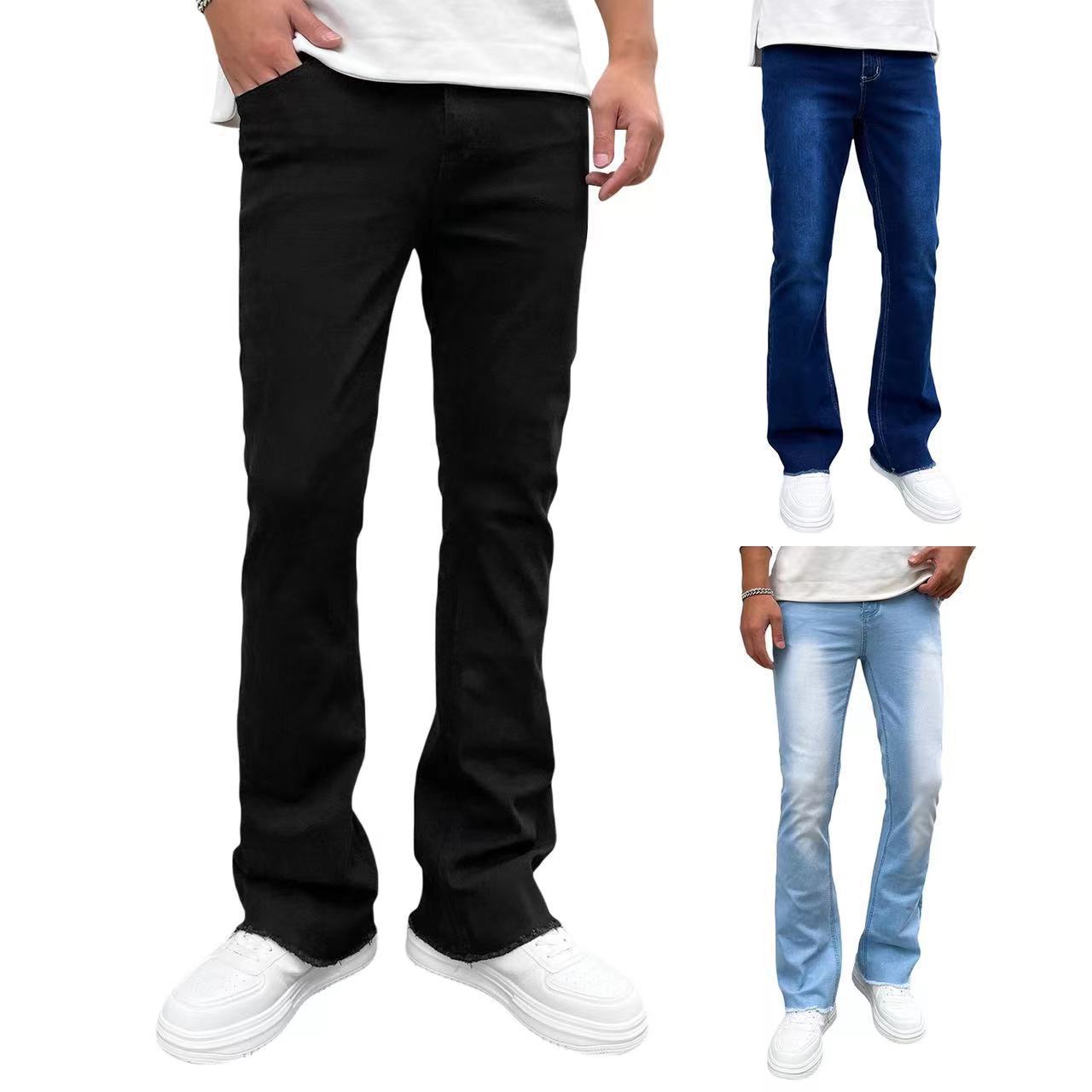Cross-Border Amazon High-Quality European And American Men's Stretch Flared Jeans Foreign Trade Independent Station