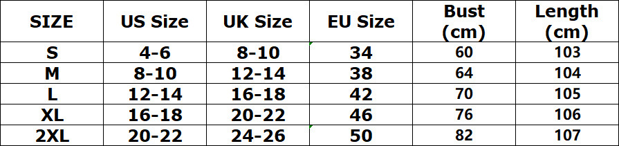 Women's layered two-piece set size chart 2