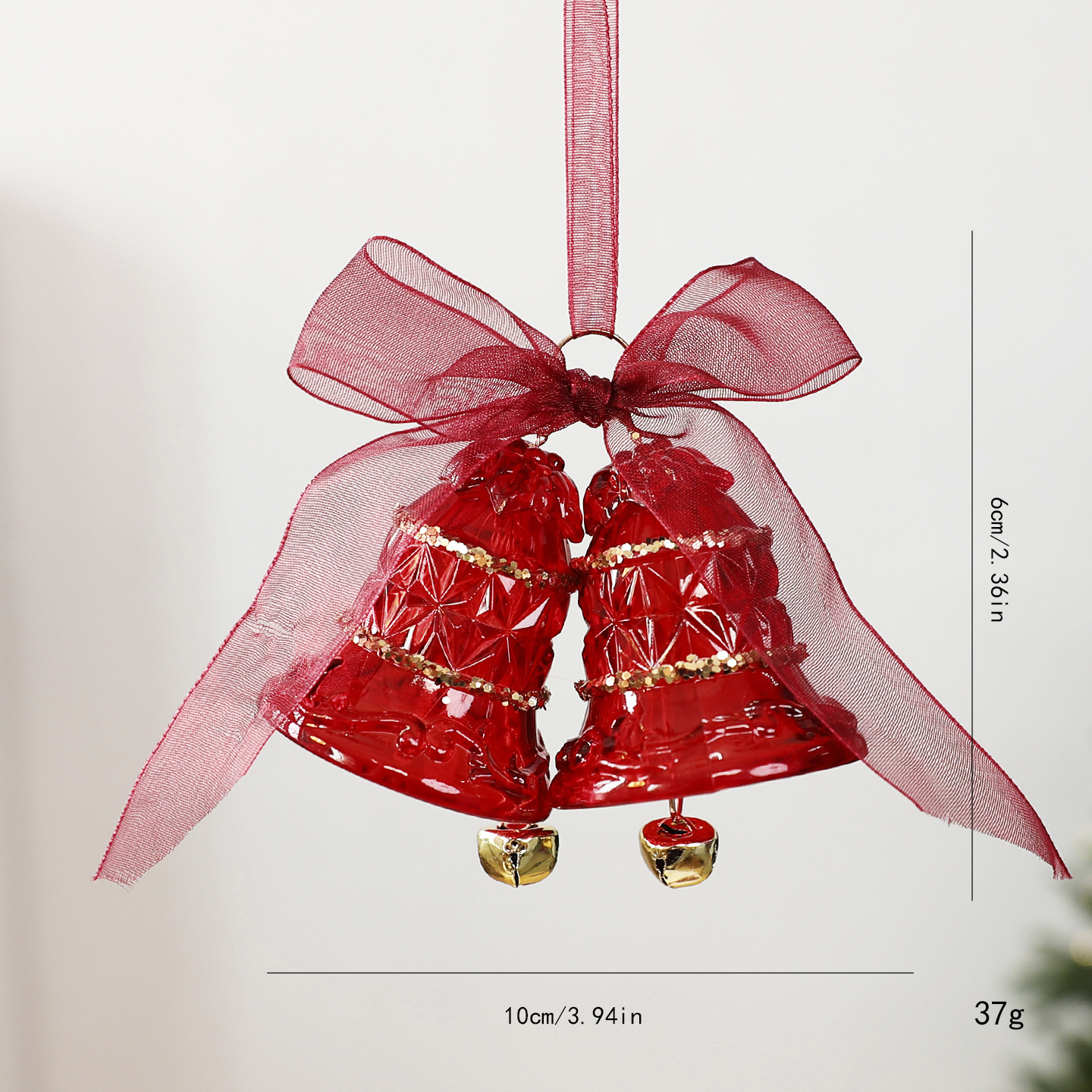 Burgundy Acrylic Christmas Ornaments, picture 2 of 12