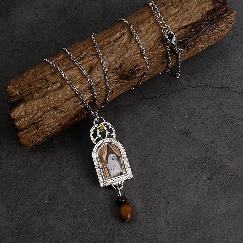 Vintage Owl Cage Pendant Necklace Silver Tone Copper Women Gothic Boho Fashion Jewelry Statement Artistic 2