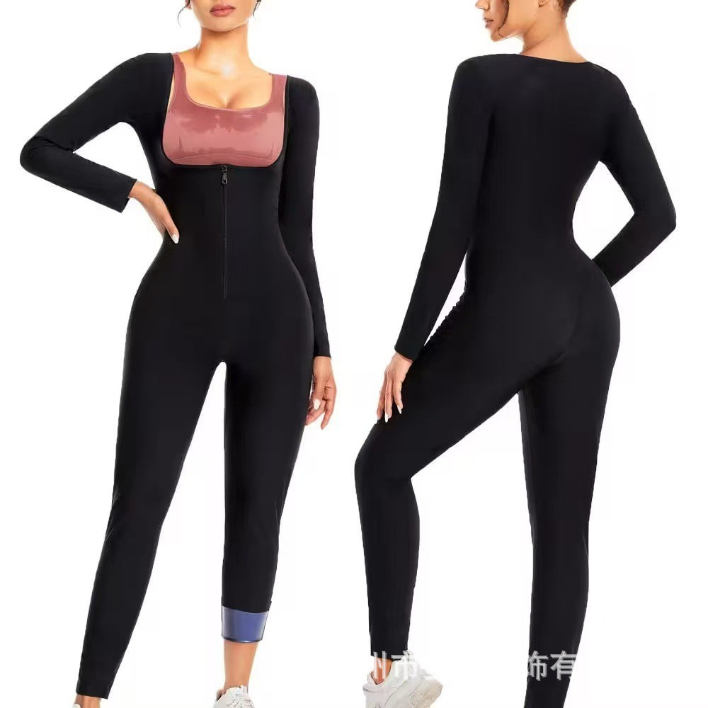 Hot-Selling Women's Long-Sleeve Zip-Up Sweat Suit, Tummy