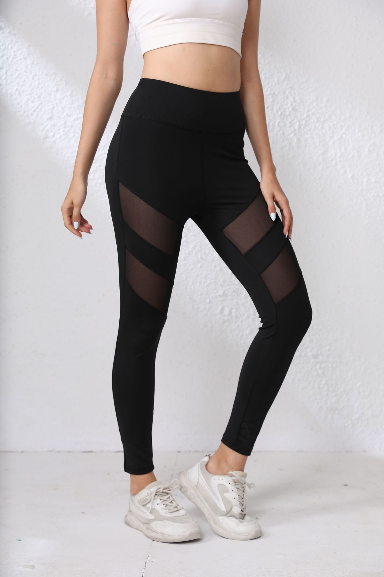 Popular Foreign Trade Yoga Pants With Mesh Inserts, High-Waisted Sports Yoga Pants, Casual Outdoor Women's High-Waisted Yoga Pants — image 4 of 5