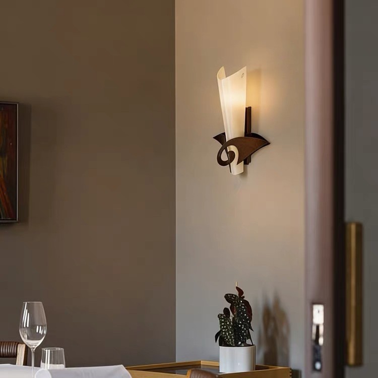 Murano French Vintage Mid-century Wall Lamp, Light Luxury And High-end Decorative Wall Light For Corridor, Staircase, Bedroom, And Bedside