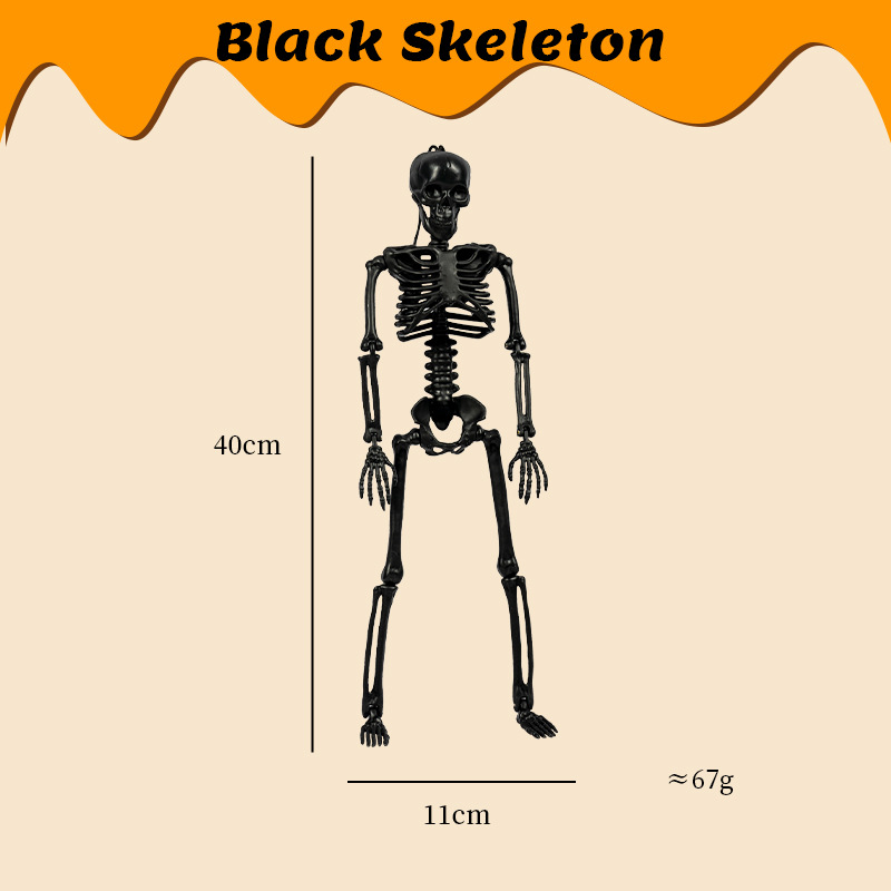 Halloween Skeleton Black 40cm Can Stand With Adjustable Joints Scary Skeleton Skull Amazon Halloween Wholesale