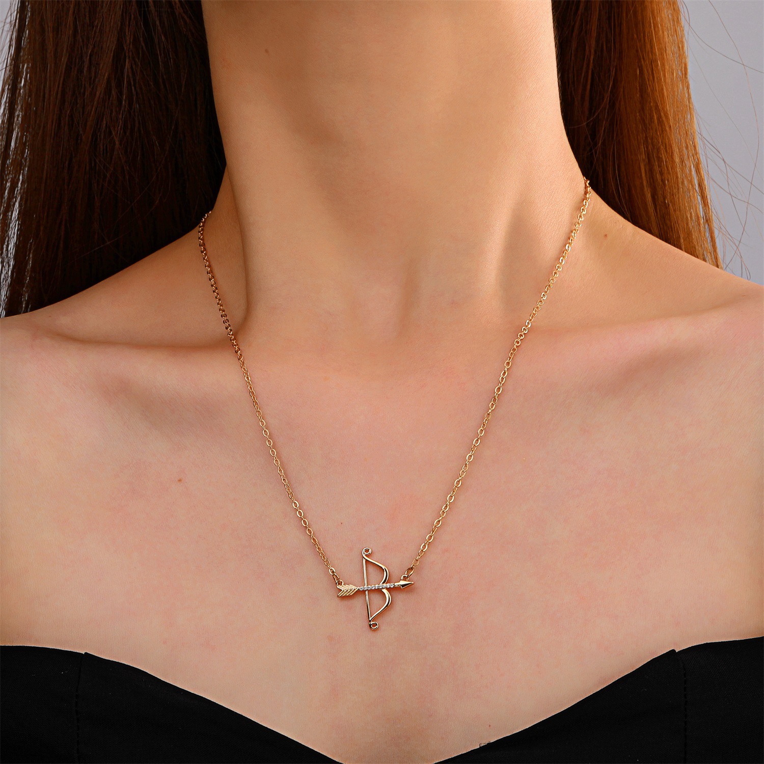European And American Bow Arrow Clavicle Chain