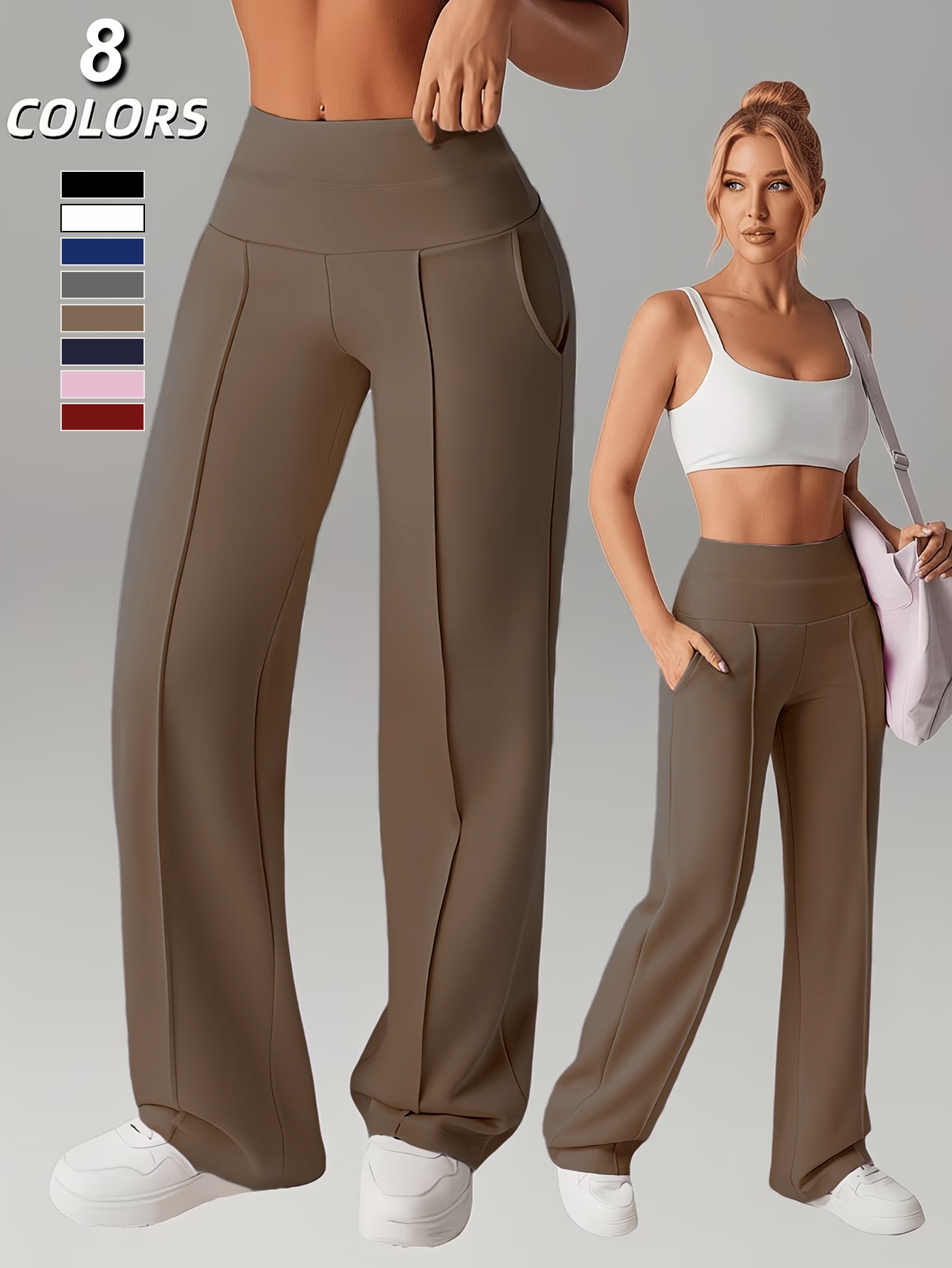 Women New Arrival Straight Leg Athletic Pants Loose Quick Dry Yoga Trousers For Pilates Running Training Fitness Casual Wear
