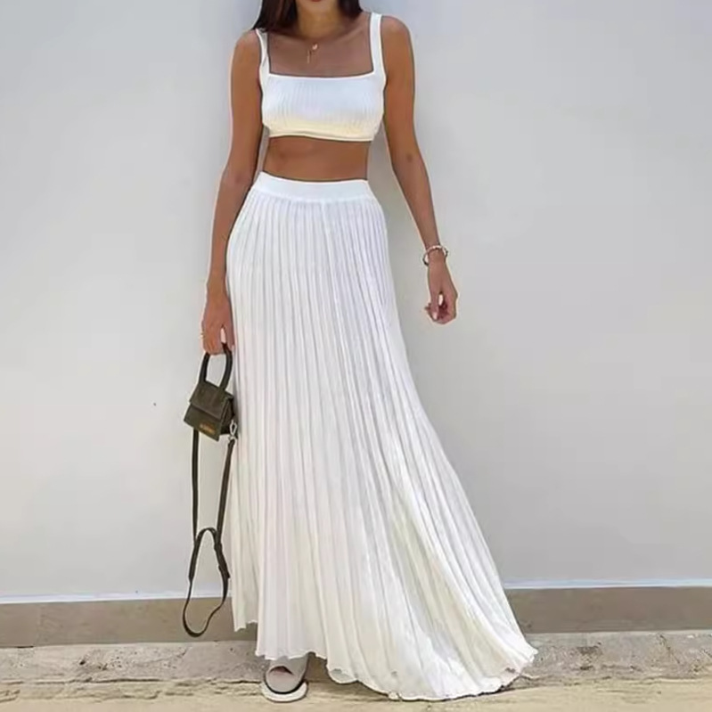 Knitted Camisole & Skirt Set