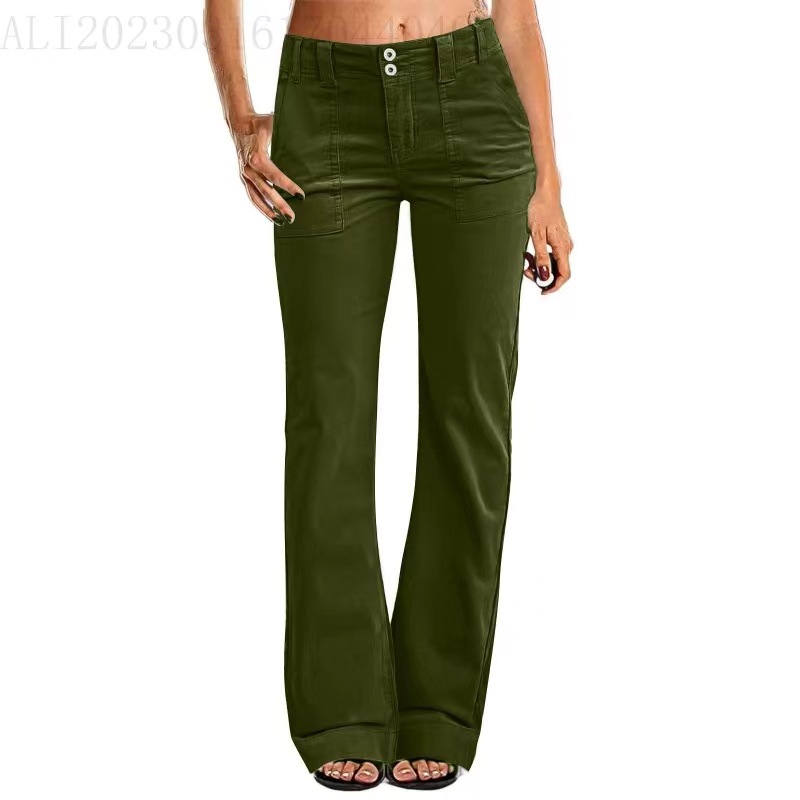 Amazon European And American Women's Loose Straight Jogging Pants Lightweight Sports Pants Zipper Pocket Sports Fitness Pants — image 14 of 15