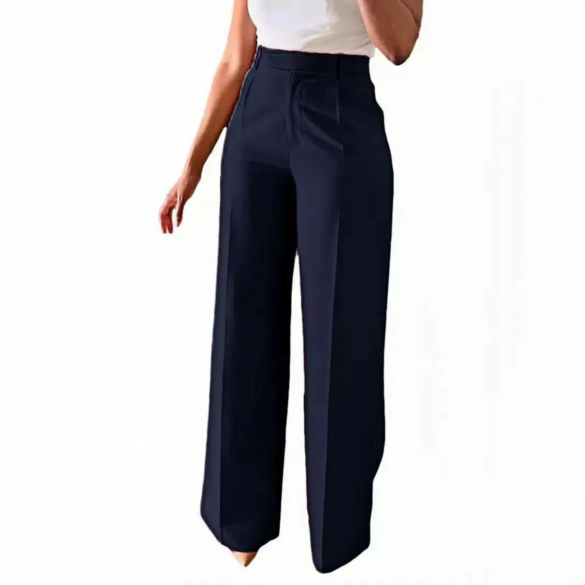 2026 New Commuting High Waisted Straight Pants, Wide Leg Pants, Casual Set, Long Pants, Women's — image 18 of 19