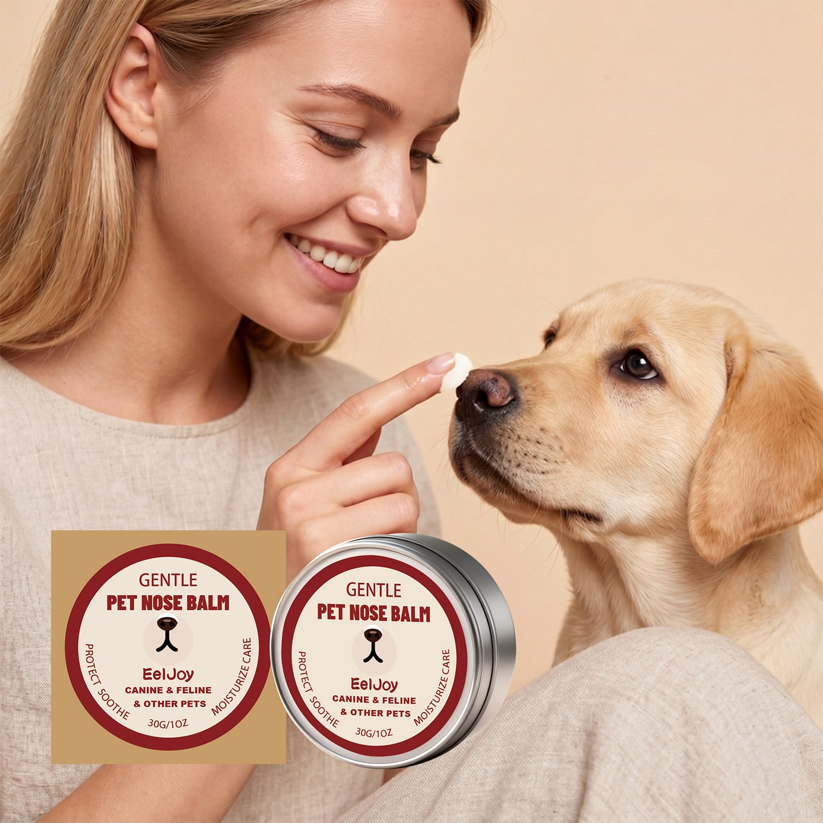 Eeljoy Pet Nose Moisturizing Wax Gently Cares For The Pet's Nose, Moisturizes And Hydrates, And Is Safe For Licking, Suitable For Both Cats And Dogs