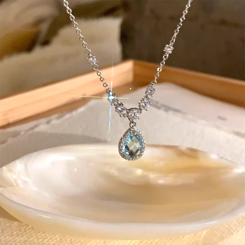 Water Drop Zircon Chain Necklace