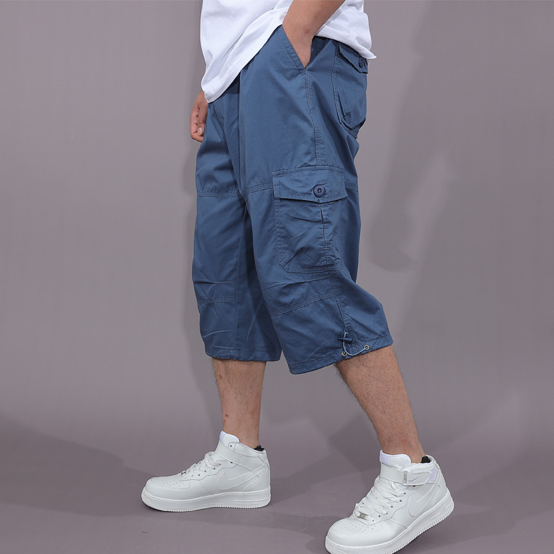 Wholesale Capri Pants Men's Overalls Pants Men's Loose Thin Men's Multi-pocket Outdoor Sports Casual Shorts — image 6 of 17
