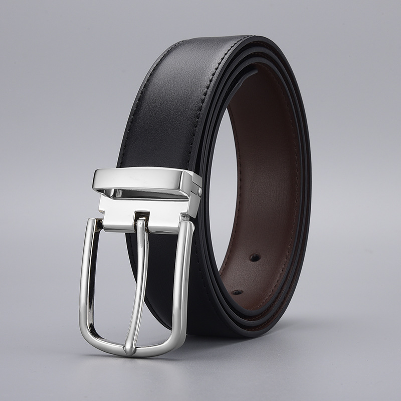 Men's Genuine Leather Pin Buckle Belt