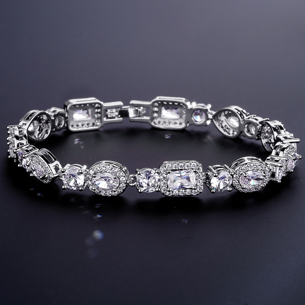 Cross-Border New Style Bracelet With Aaa-Grade Pearls And Zircons For Women, Featuring An Elegant And Luxuriou
