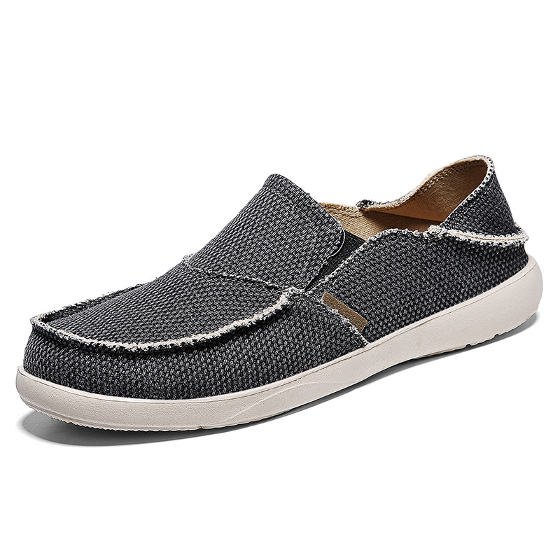 2026 Spring Summer Cross-Border Large Size Slip-On Breathable Lightweight Lazy Shoes In Stock Canvas Shoes Men's Casual Shoes