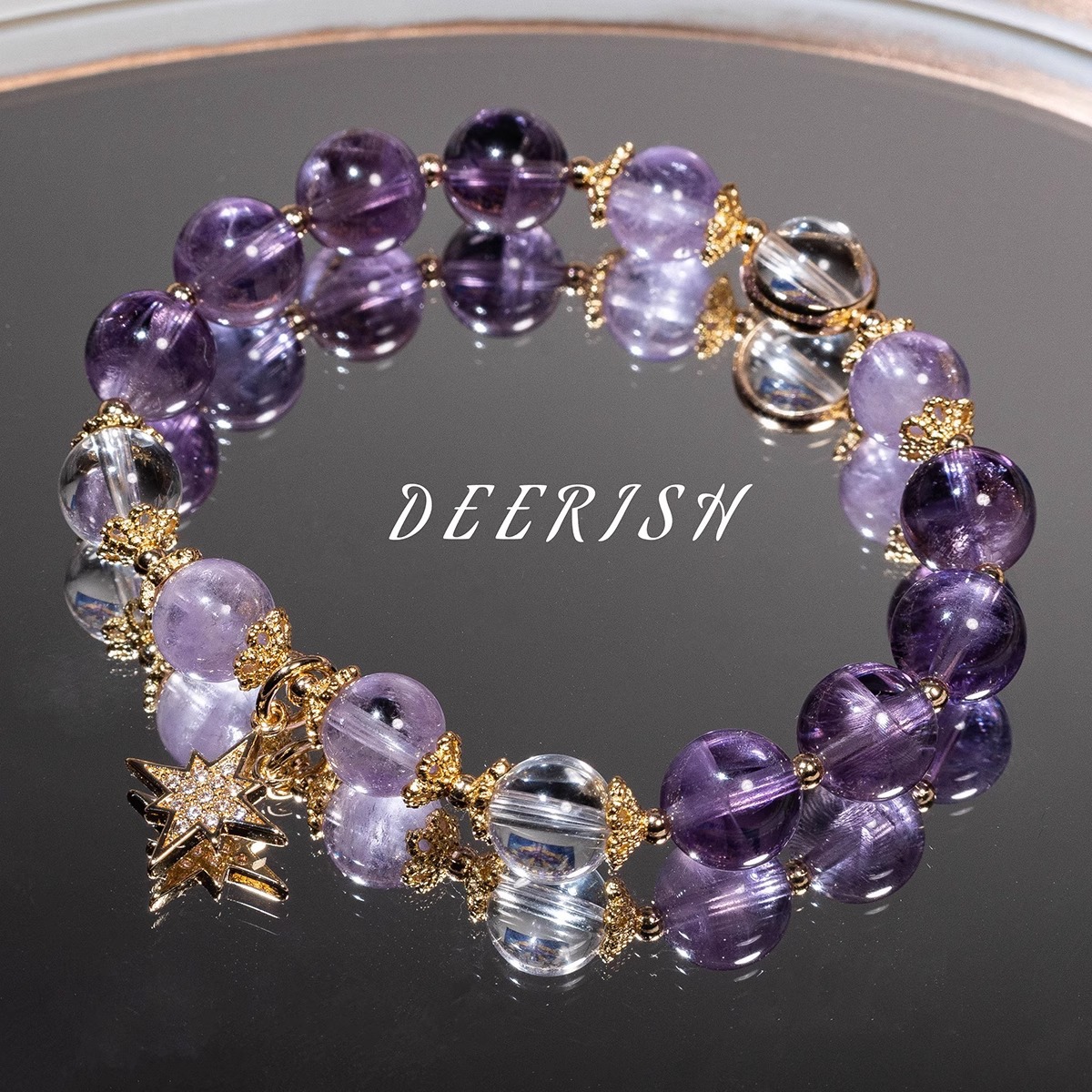 Natural Amethyst Student Office Worker Bracelet Crystal