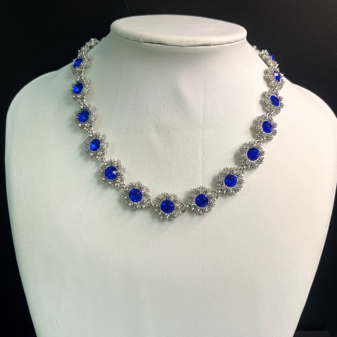Luxury Heavy Industry Rhinestone Statement Necklace - Vintage Elegant Geometric Link Collar Choker For Women, Boho Party Jewelry