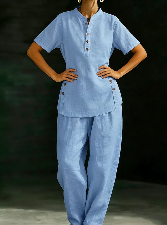 Ensemble Lin Femme Élégant Été – 6 Tailles – Dropvet Ensemble Lin Femme Élégant Été – 6 Tailles – boutique mode femme homme Dropvet