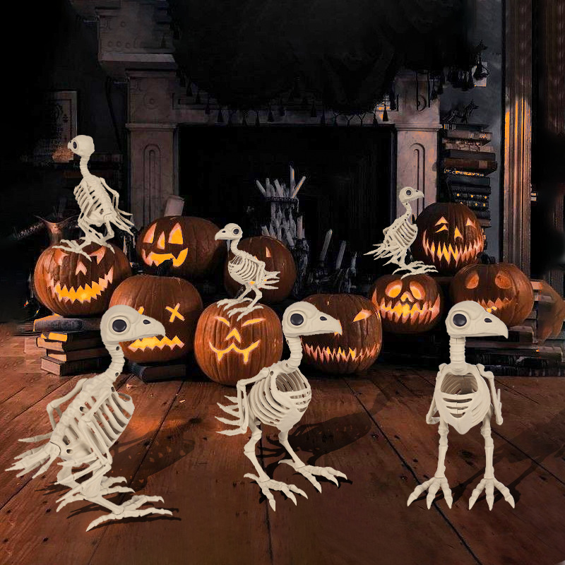Halloween Simulation Animal Skeleton Bird Party Festival