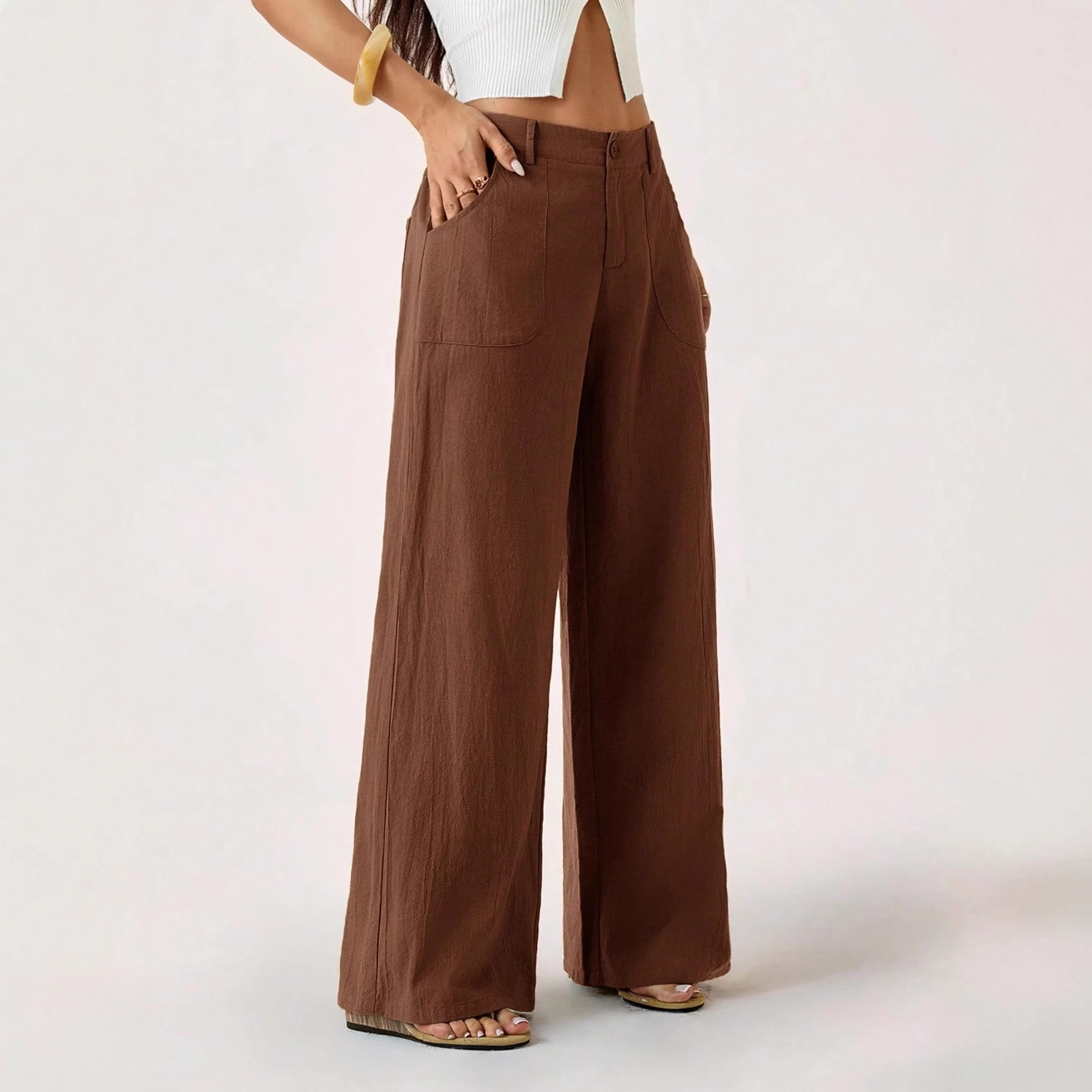 2026 New Style Women's Cotton Linen Wide