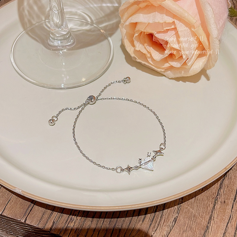 European And American Exquisite Micro-Paved Zircon Titanium Steel Bracelet For Women, Accessible Luxury Niche High-End Pull-Out Adjustable Bracelet Hand Jewelry