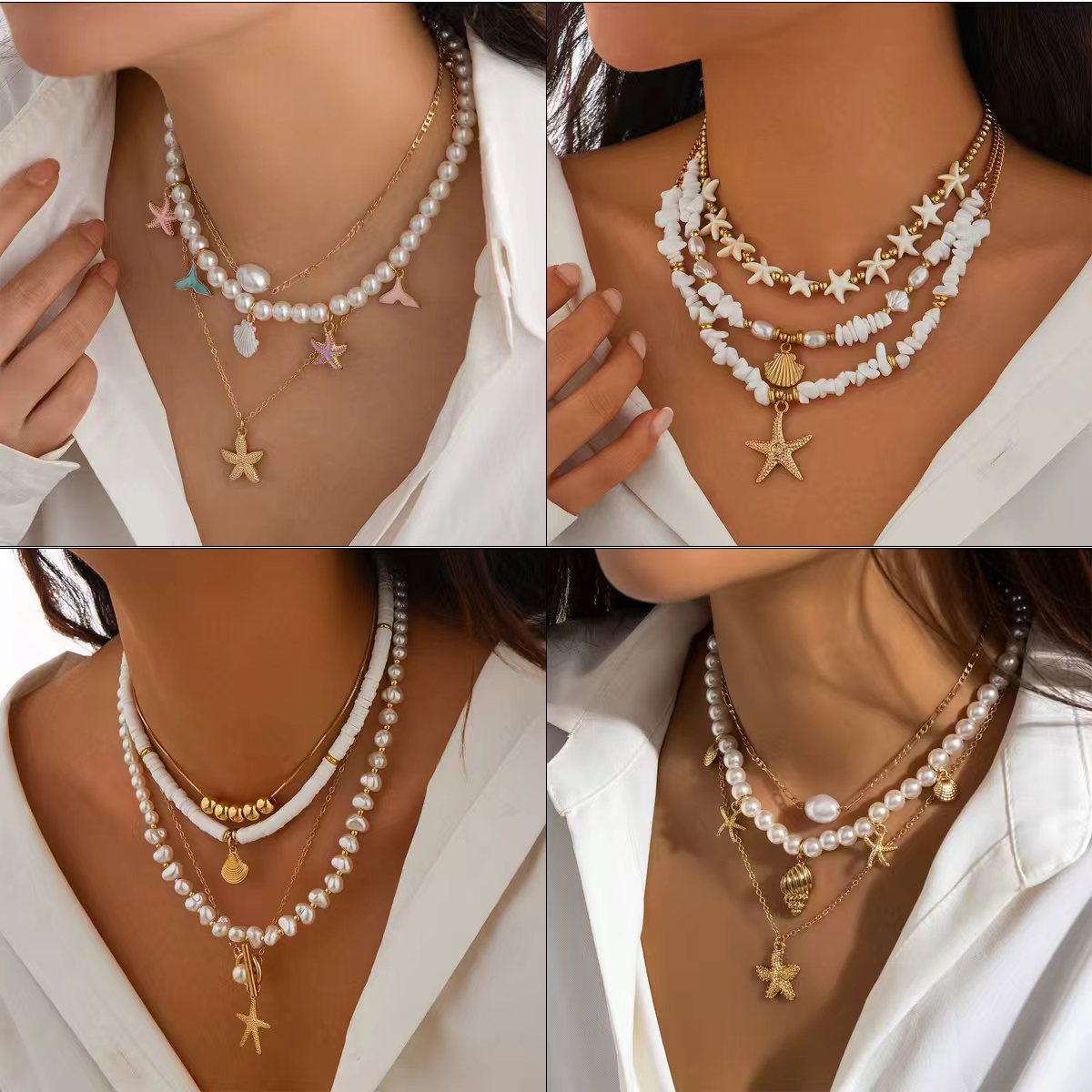 Multi Layered Pearl Necklace