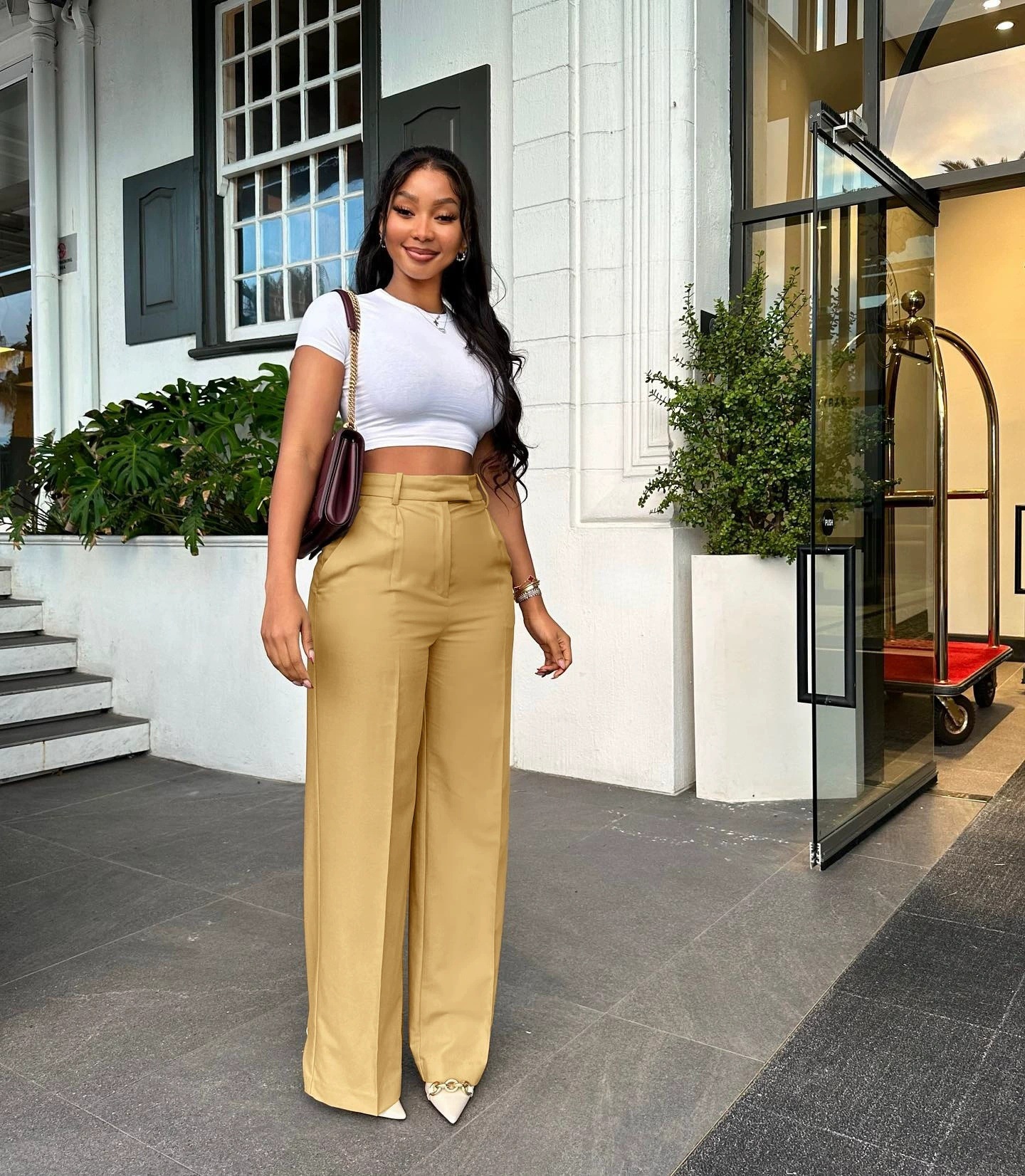 2026 New Commuting High Waisted Straight Pants, Wide Leg Pants, Casual Set, Long Pants, Women's — image 14 of 19