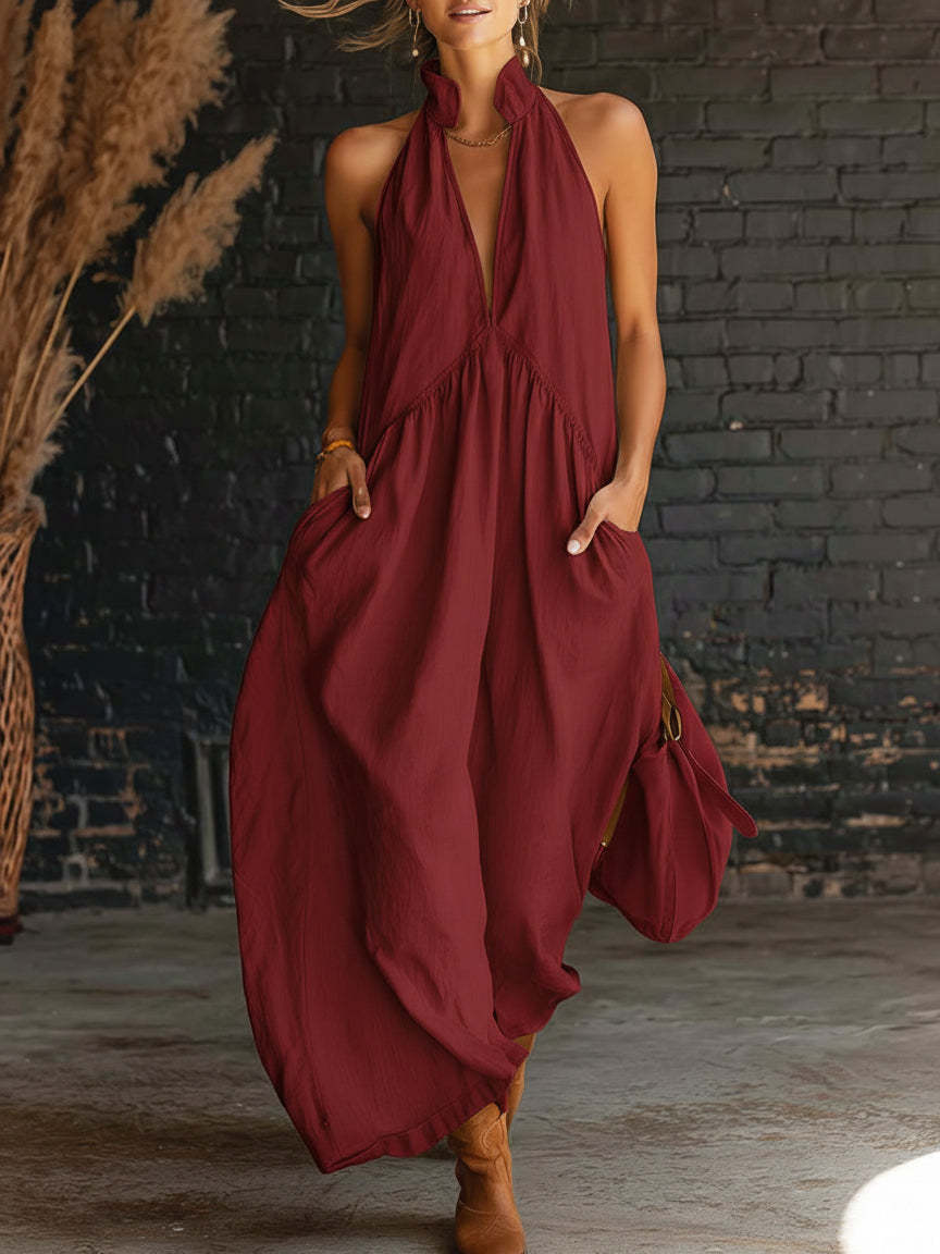 Sleeveless Stand-Collar Dress, picture 2 of 9