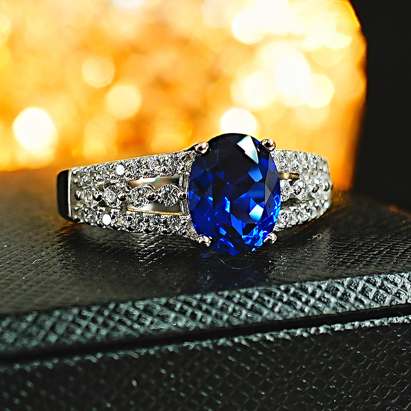French-Style Blue Spinel Fluorescent Lamp Color-Changing High-End