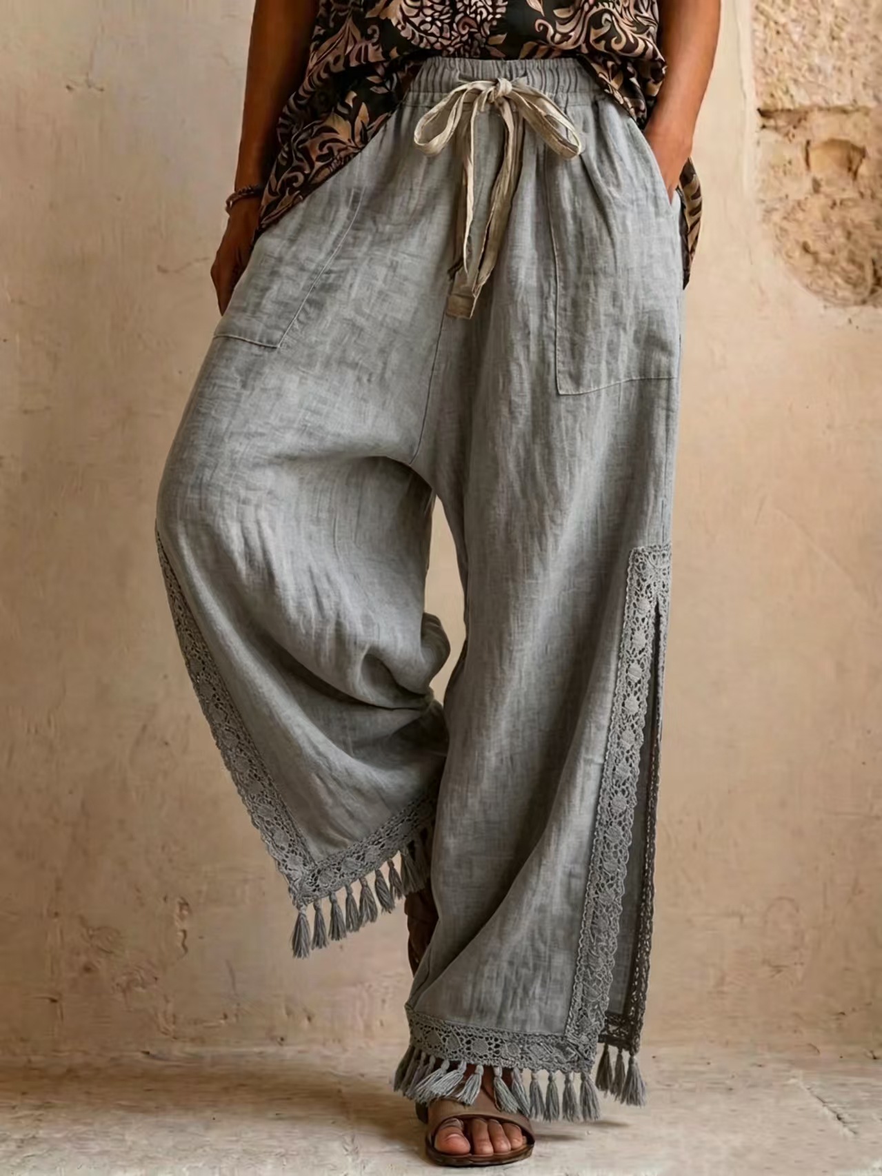 Women's wide-leg pants – all 5 colors displayed together