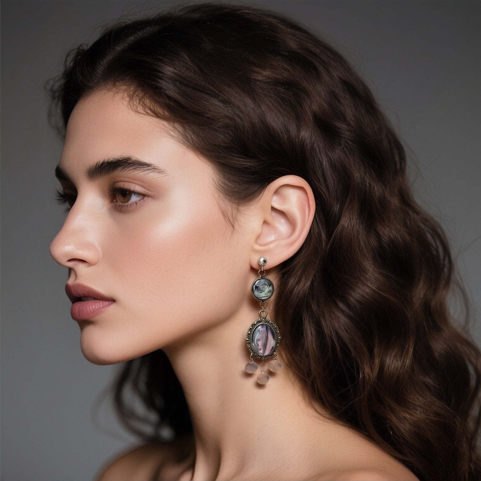 Tassel Shell Ancient Youth Style Retro Fashion Cross-Border Supply Manufacturer Straight Hair Earrings Earrings Pendant