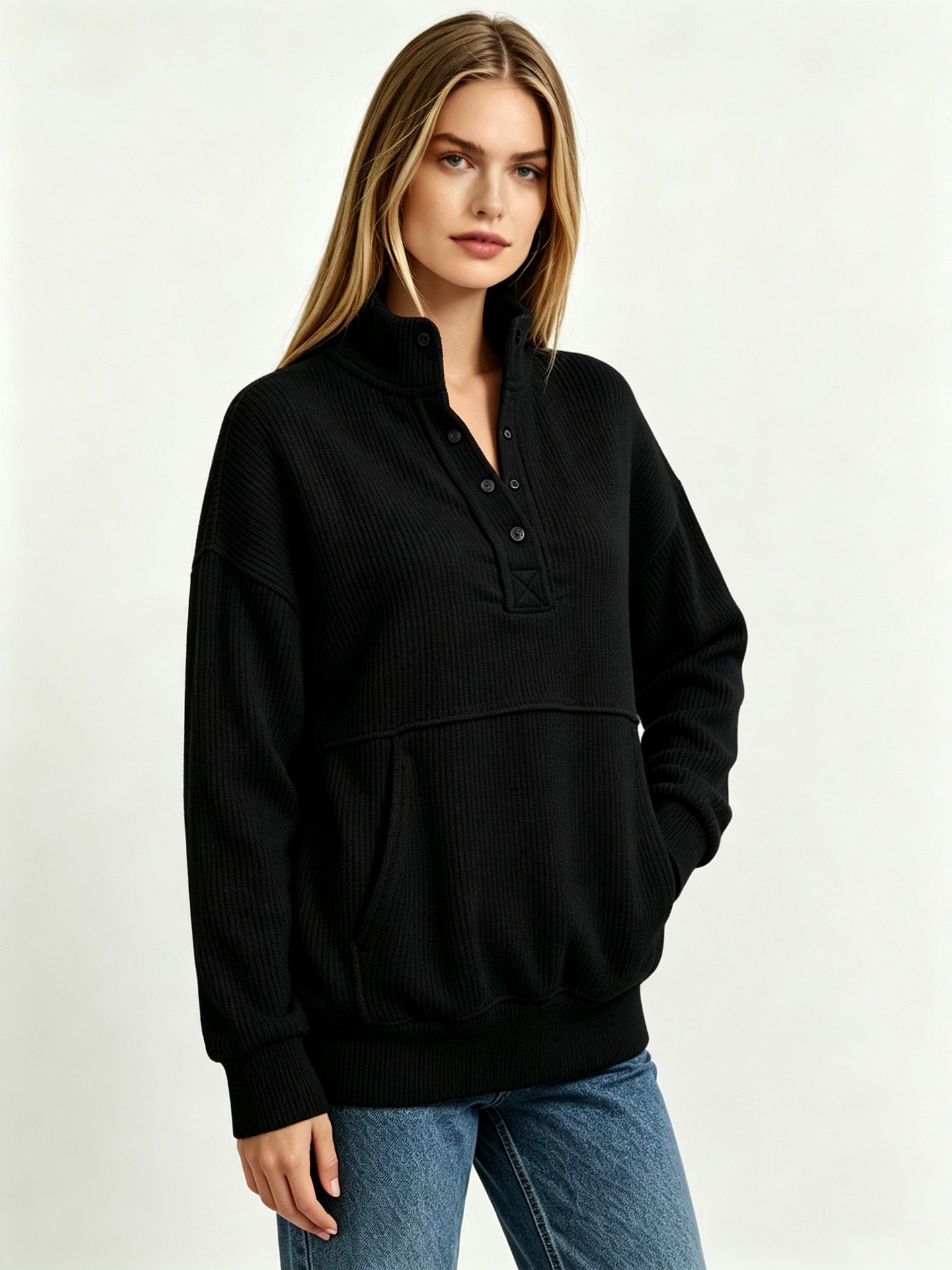 Women's textured pullover supplier image 6