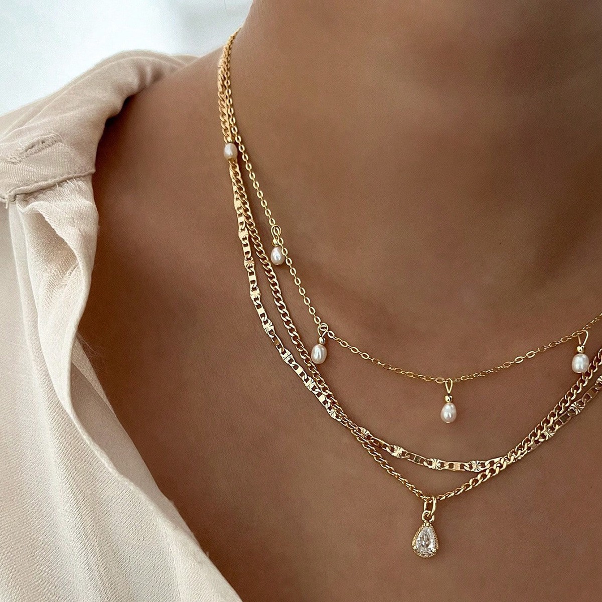 European And American Fashion Jewelry Trendy Multi-Layer