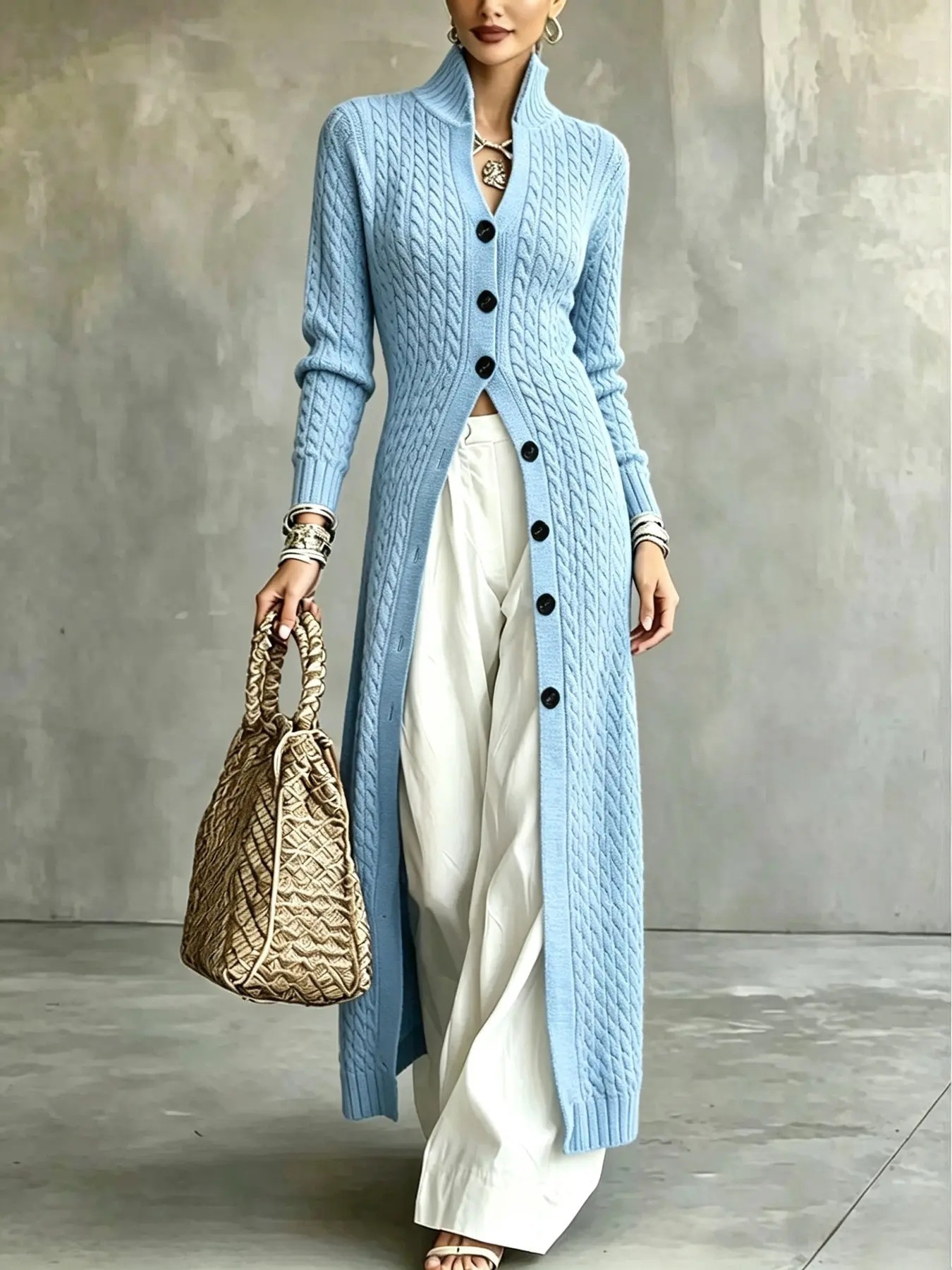 Women's knit cardigan supplier reference image 9