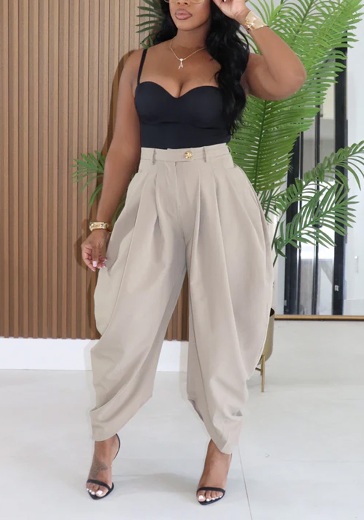 Pantalon femme ample style urbain