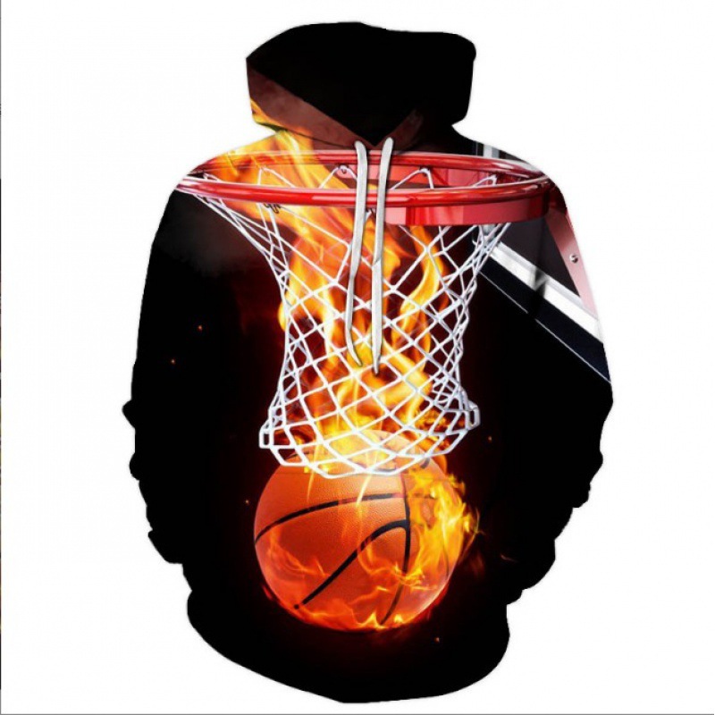 3D Kick Into Football Pattern Printed Sweater Men's