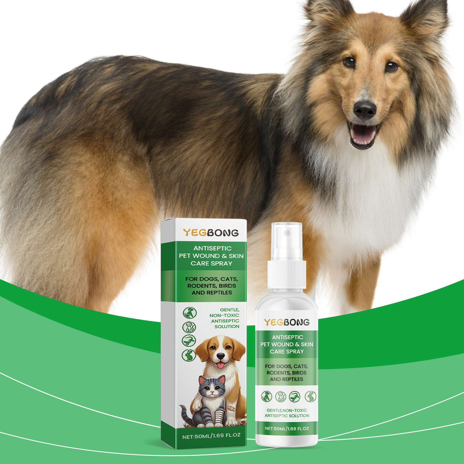 Yegbong Pet Skin Care Spray Moisturizing And Soothing Spray For Cats And Dogs
