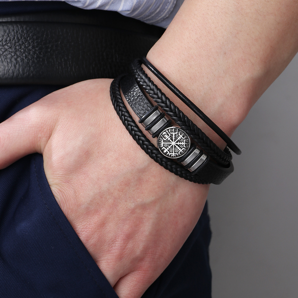 Braided Leather Rope Bracelet