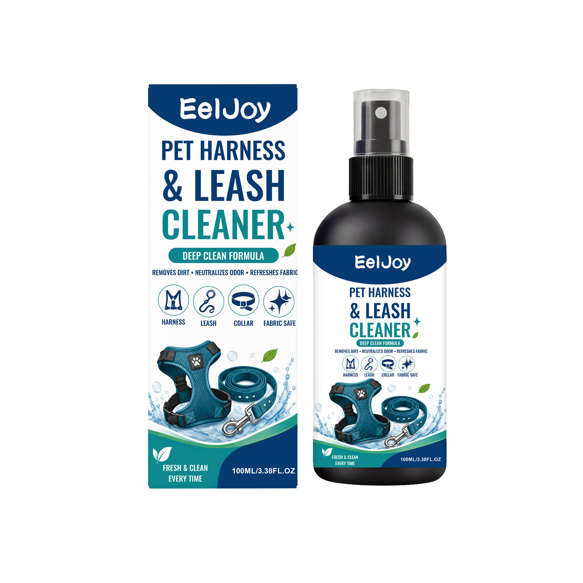 JUE FISH Pet Harness And Leash Cleaner - Cleans Dirt, Sand, And Grime Attached To The Leash When Out And About - Default
