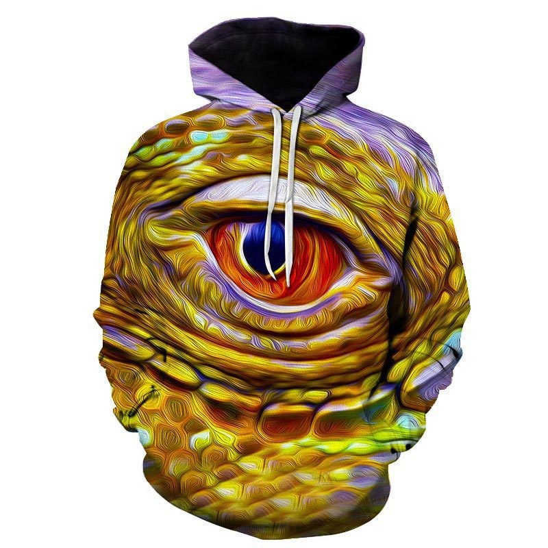 E-Commerce Supply 3D Printed Tiger Couple Hoodies for Men
