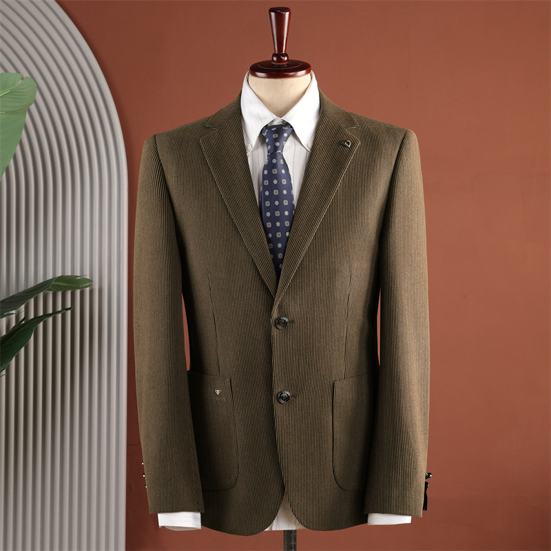 Vintage-style Casual Two-button Blazer With Notch Lapels