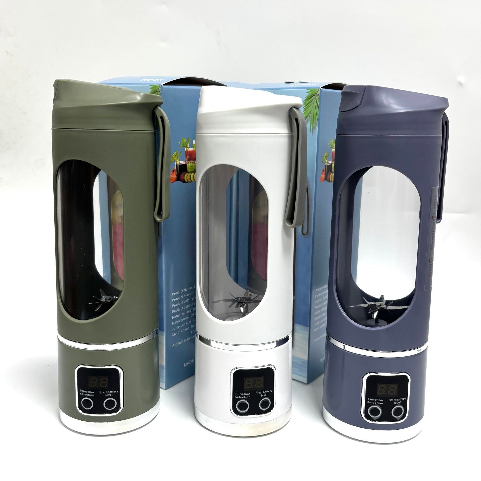 Cross-border 12-blade Portable Juice Cup, Multifunctional Travel Cup, Home And Outdoor Juice Blender, Fully Automatic Blender