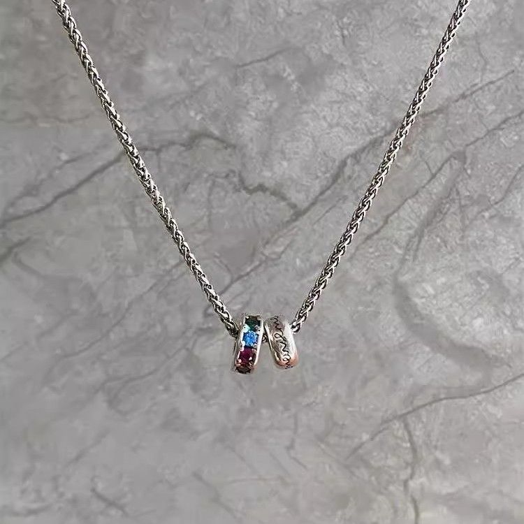 Rainbow Road Necklace For Women, Simple Niche