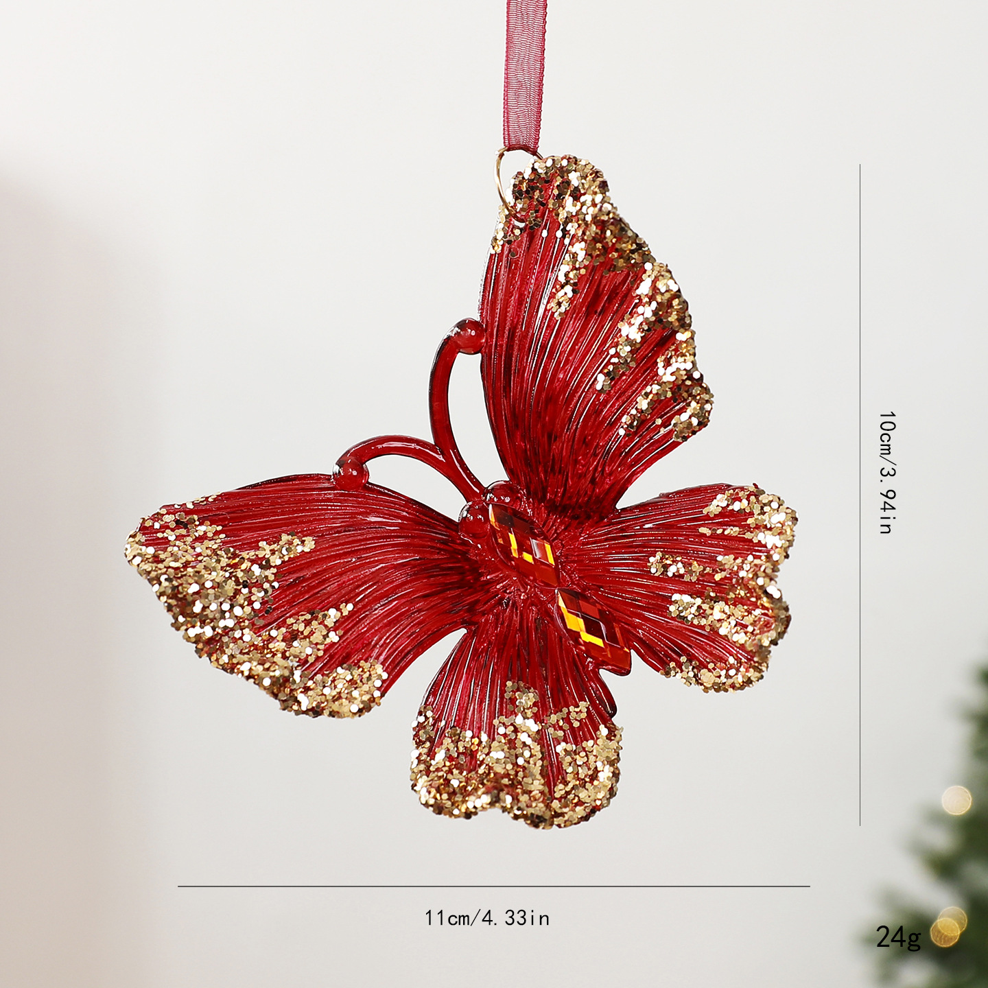 Burgundy Acrylic Christmas Ornaments, picture 8 of 12