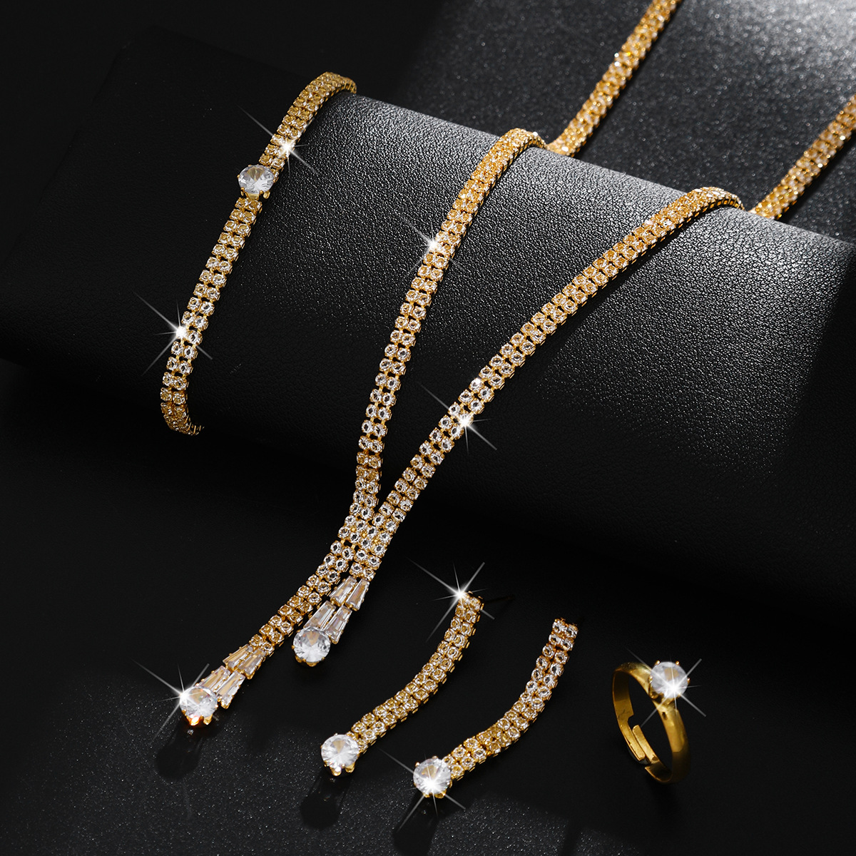 Zircon Rhinestone Jewelry Set, picture 3 of 3