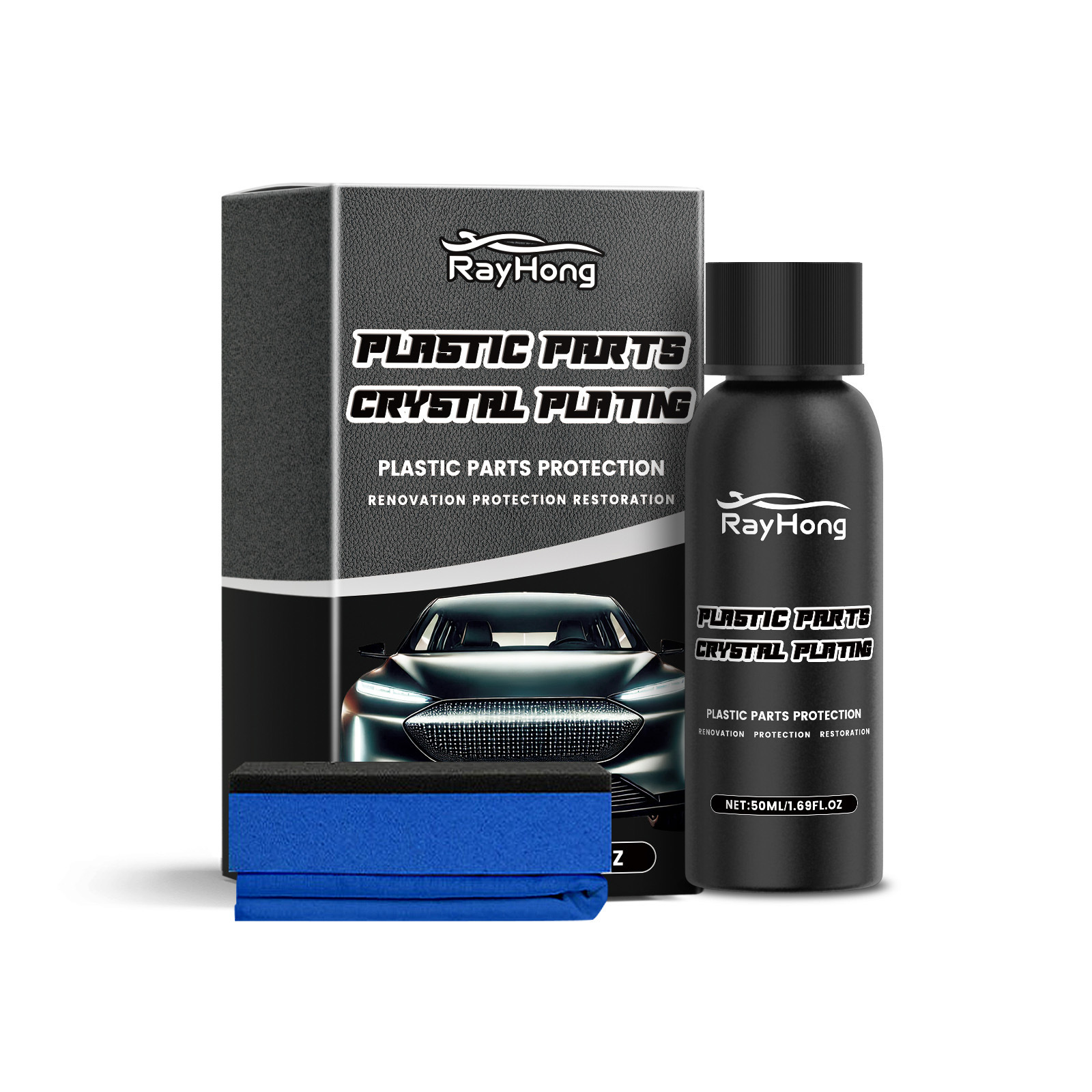 Cross-Border Rayhong Car Crystal Coating Agent, Car Paint Maintenance, Renovation, Waterproofing, Decontamination, Polishing And Brightening, Car Crystal Coating Agent